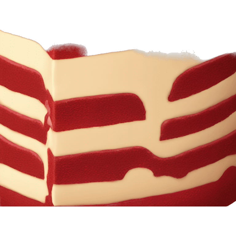 Realistic red layered cake emoji