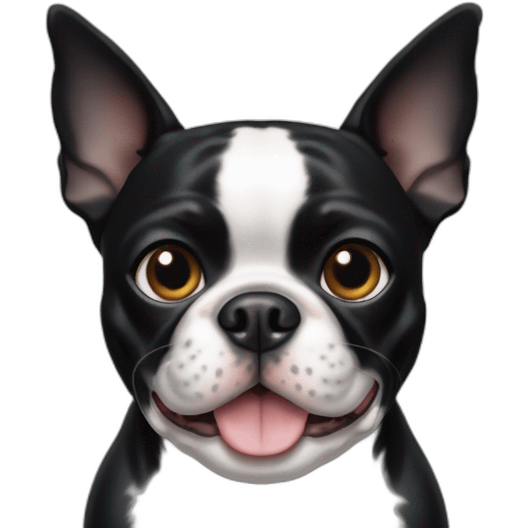 Black boston terrier emoji