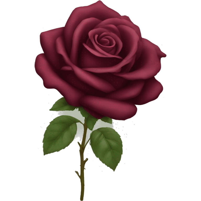 Burgundy rose emoji