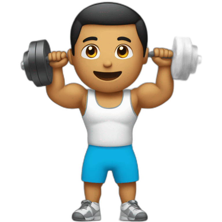 lifting a dumbell emoji