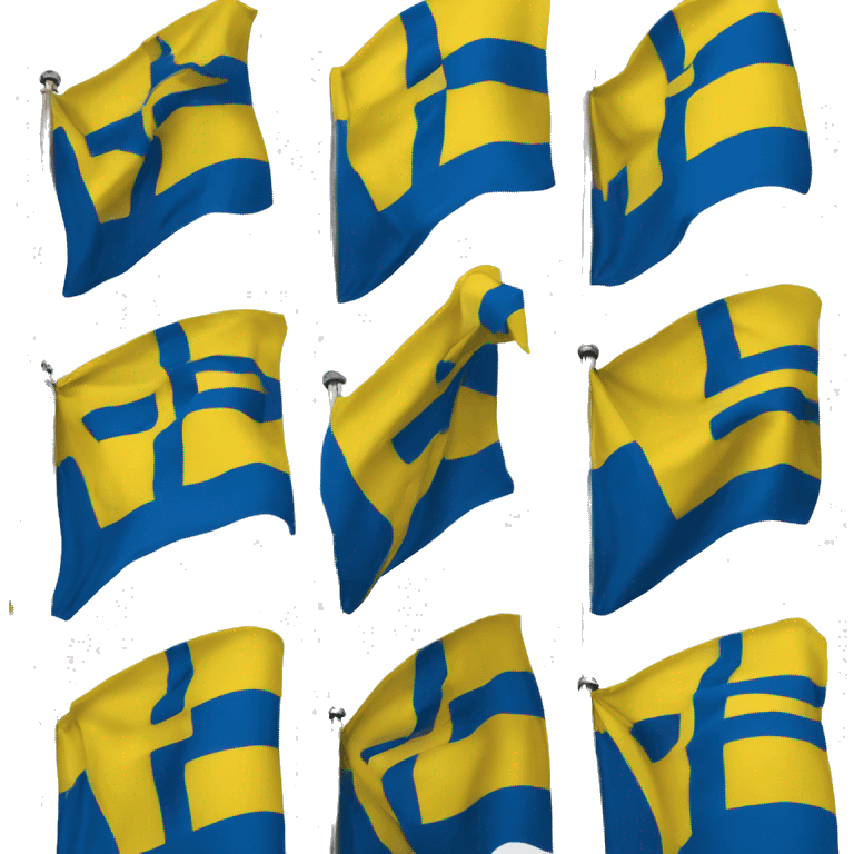 Take the swedish flag but replace the yellow with white emoji