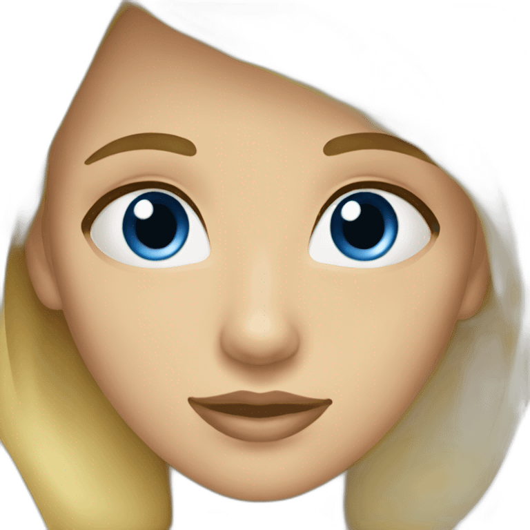 Fille blonde yeux bleus emoji