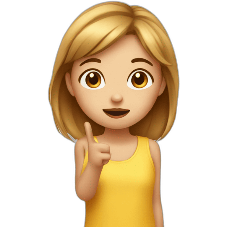 Girl giving flying kiss with hand emoji