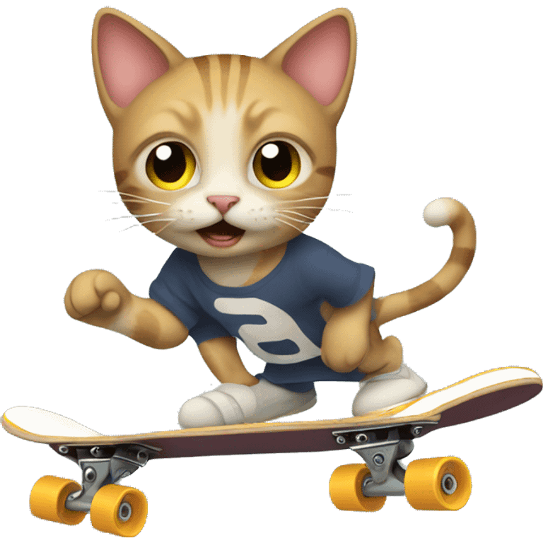 cat skateboarding emoji