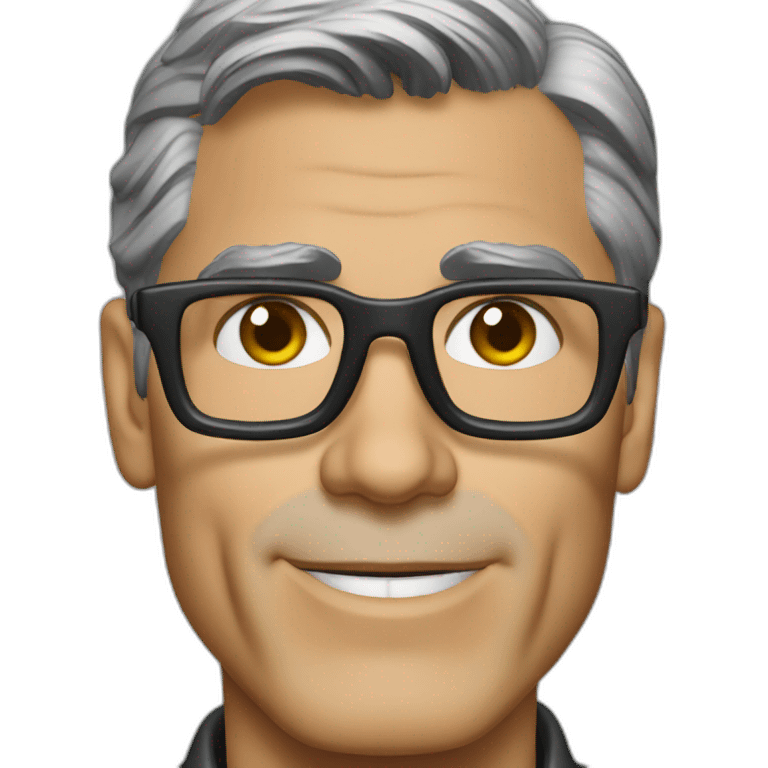 George clooney innovation consultantwearing glasses emoji