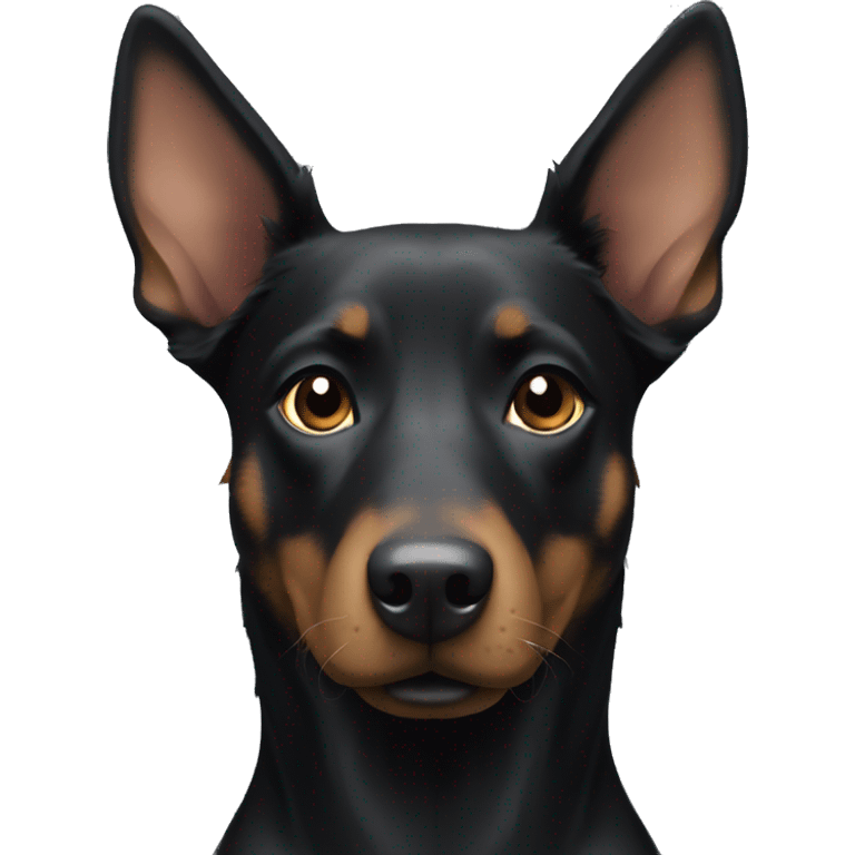 Black australian kelpie and german shepherd mix dog body emoji