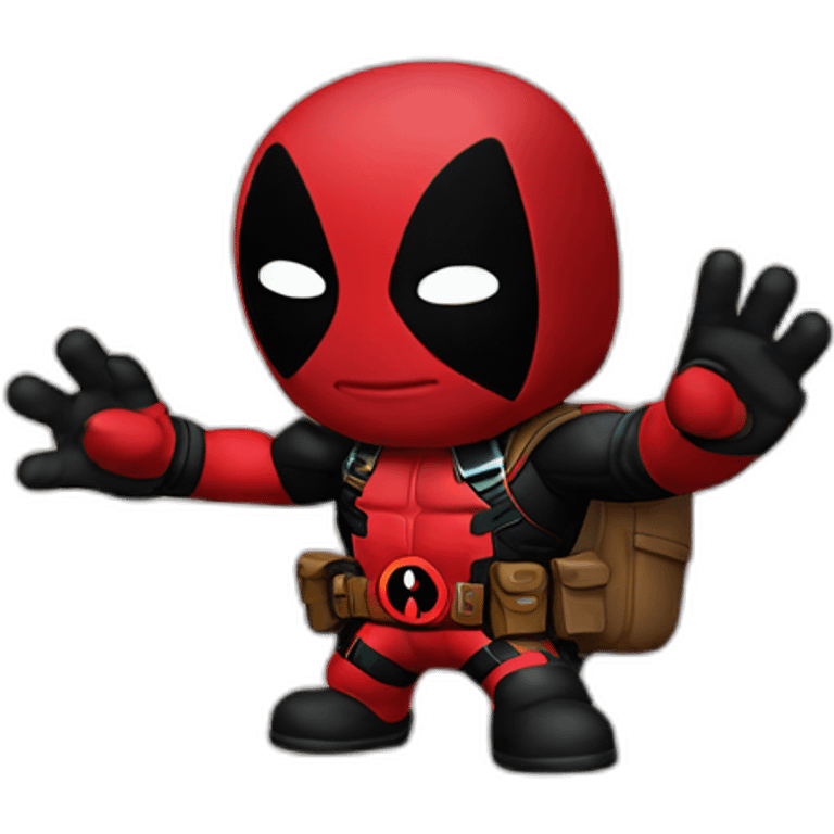 Deadpool waving emoji