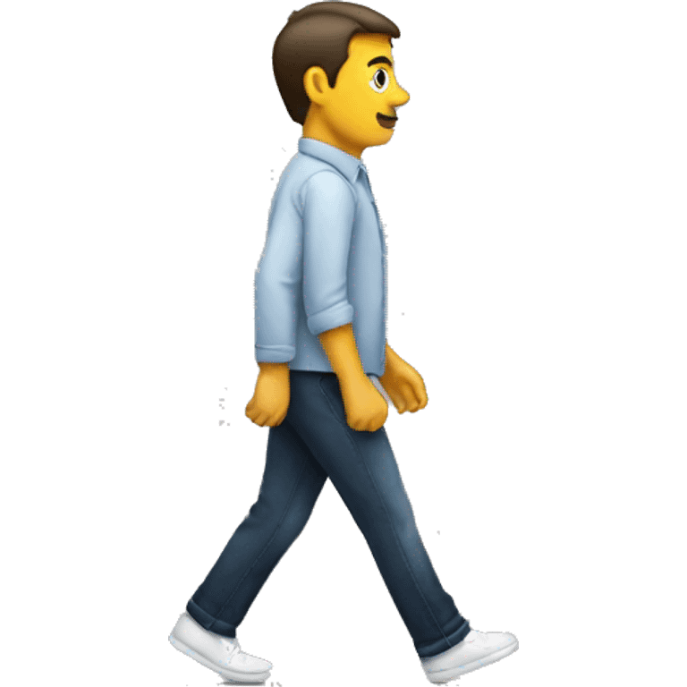 An iphone 16 walking from legs emoji