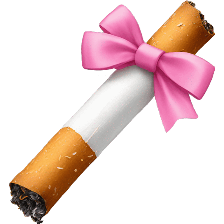 cigarette with a pink bow emoji