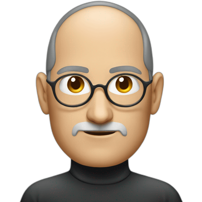 Steve jobs in facebook tshirt emoji