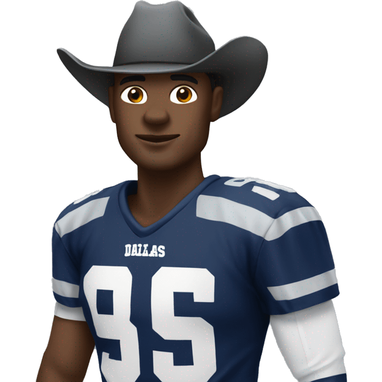 Cowboy wearing a Dallas cowboys jersey emoji