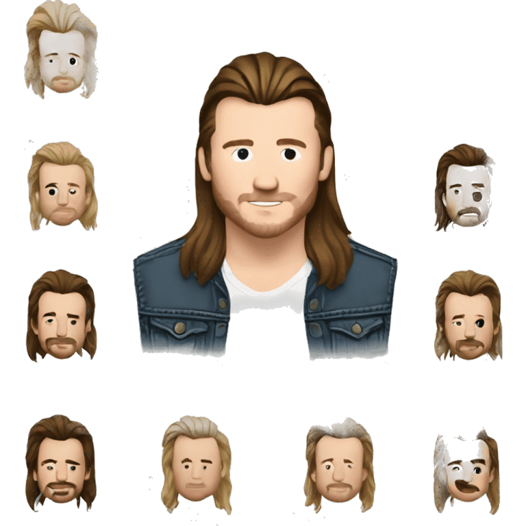 morgan wallen with mullet no beard hands crossed emoji