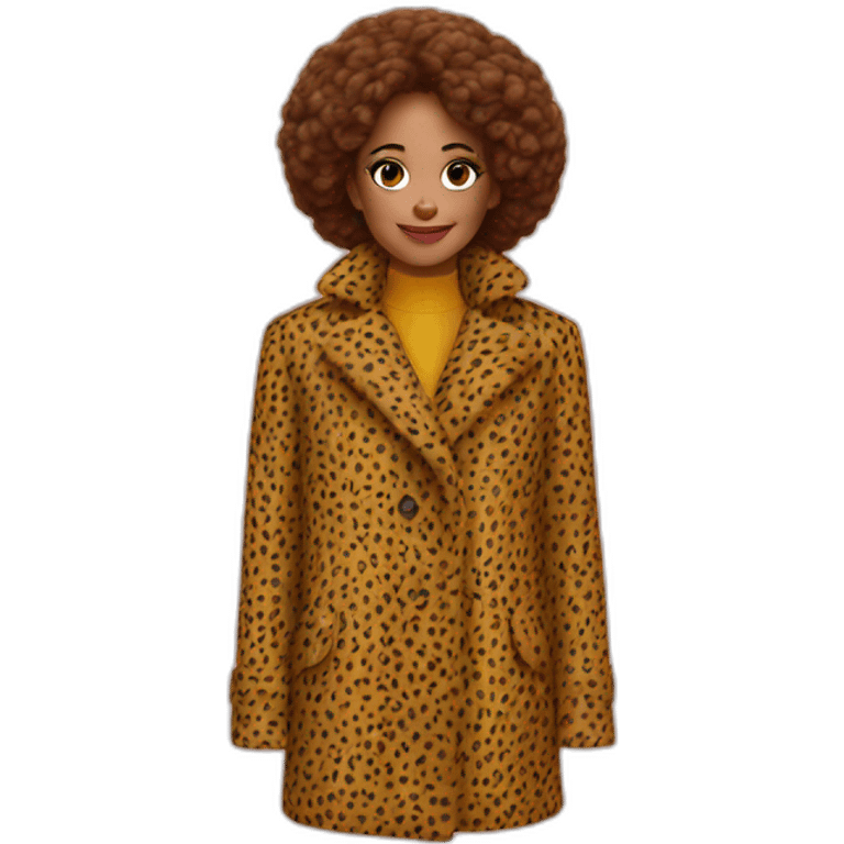 leo print coat emoji