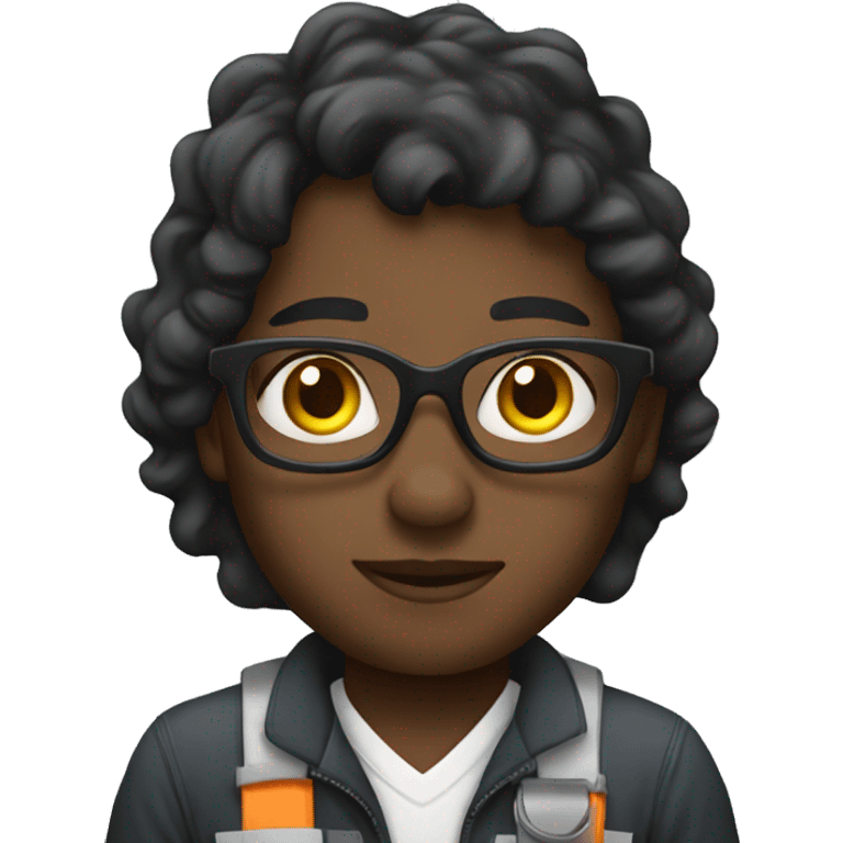 black civil engineer student emoji