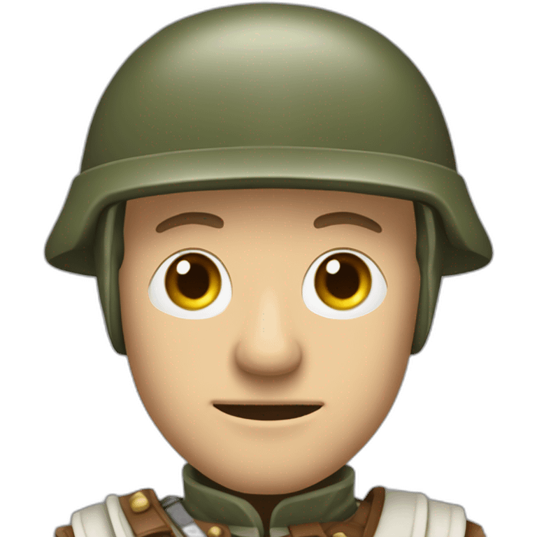 soldado del imperio romano mirando al frente emoji