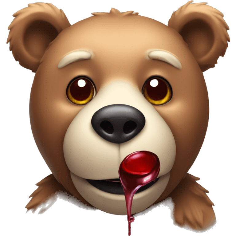 Bear with mulled wine  emoji