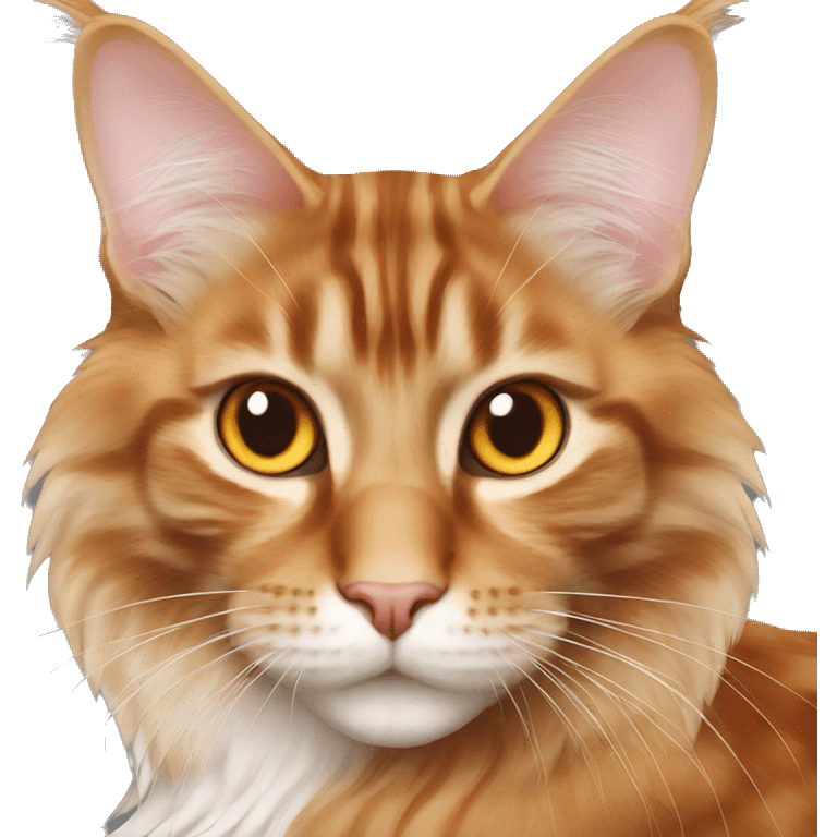 cat Maine Coon  orange emoji