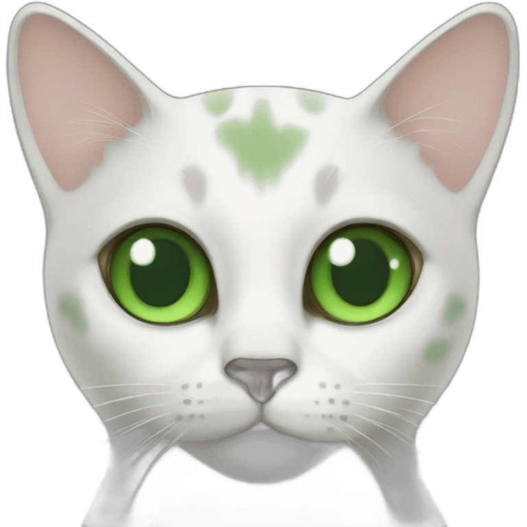 Cat with green eyes emoji