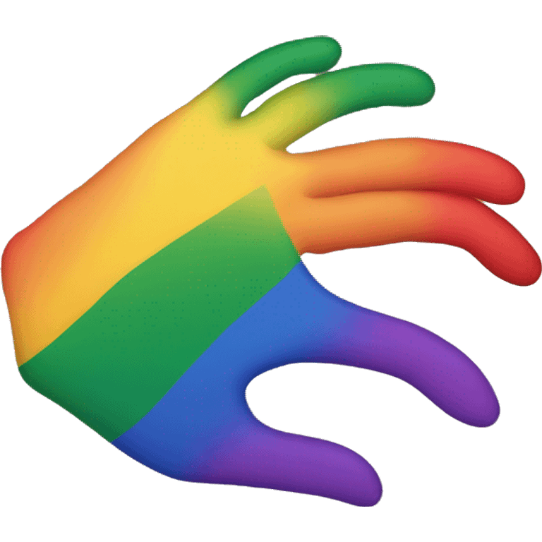 Palm down emoji with lgbt colors emoji