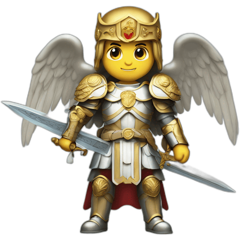 Saint Michael the Archangel with an enorrmous sword emoji