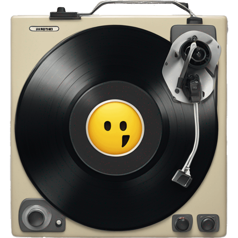 vinyl record on a record player  emoji