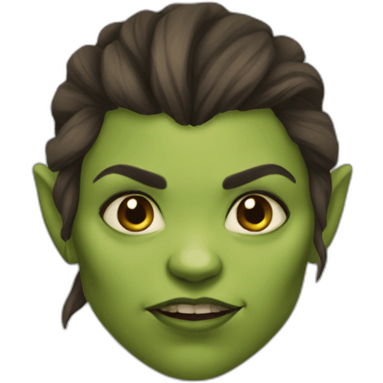 rough female orc face emoji