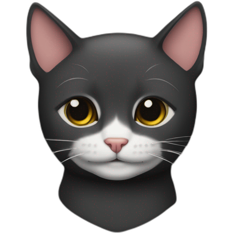 Gato rayado y gato negro emoji