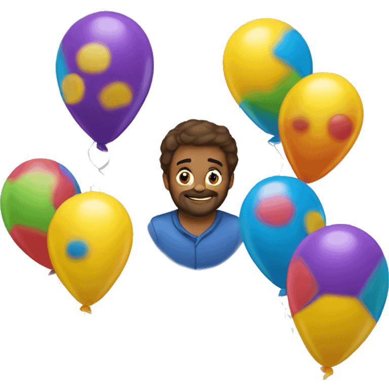 Con globos en el tejado  emoji