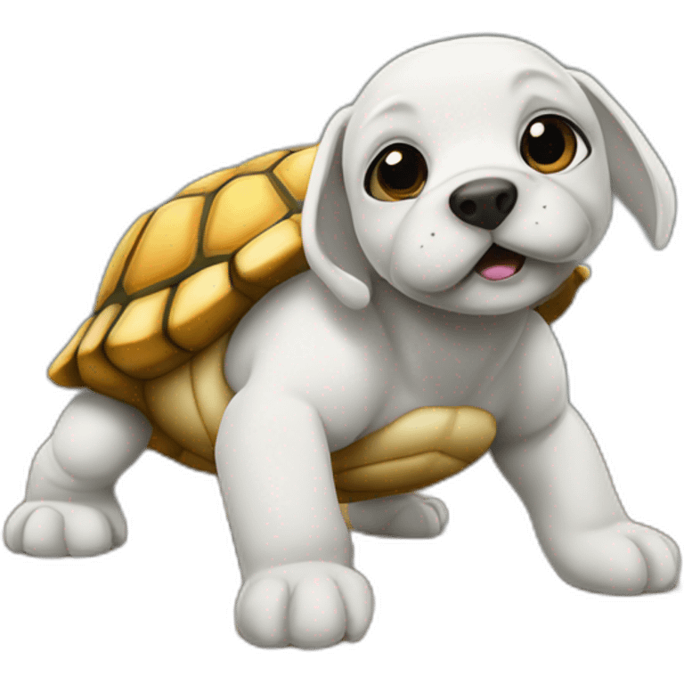 Tortue sur chien emoji