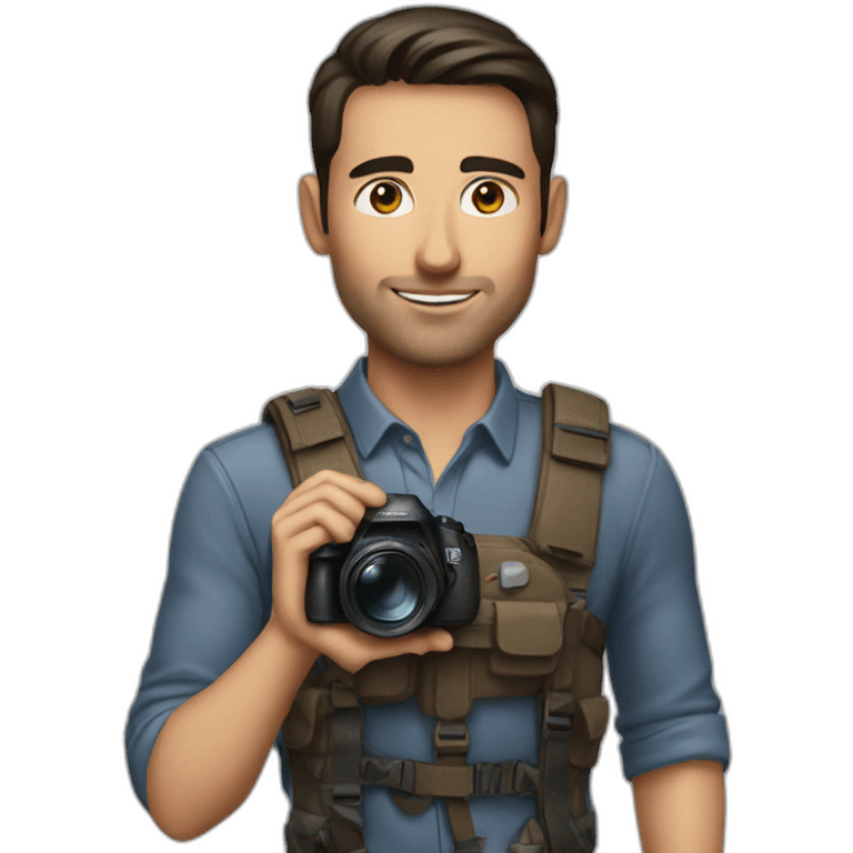 Male Photographer brunette emoji