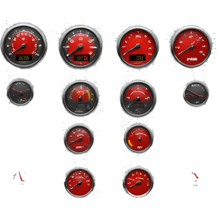 Speed dashboard red from supercar emoji