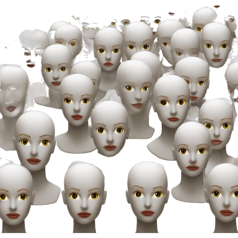 20 white mannequins emoji