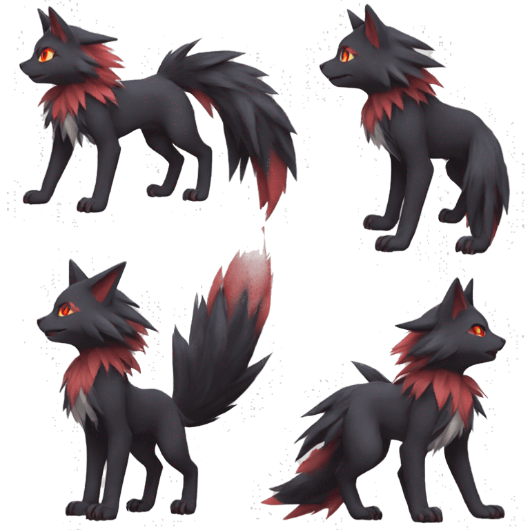 Litten-Zoroark full body emoji