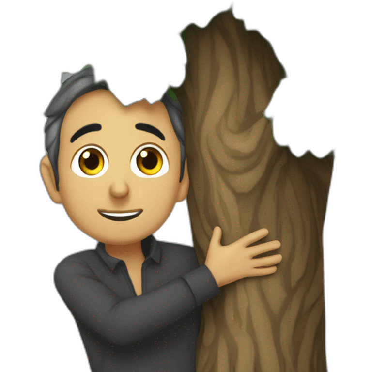 eric zemmour hugging a tree emoji