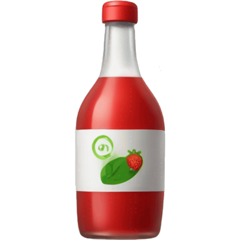 strawberry soju bottle emoji