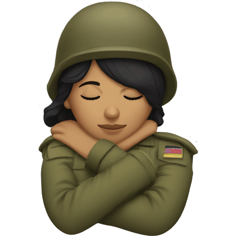 Woman soldier sleeping  emoji