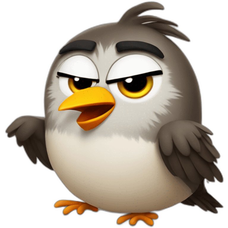 Angry birds chilling emoji