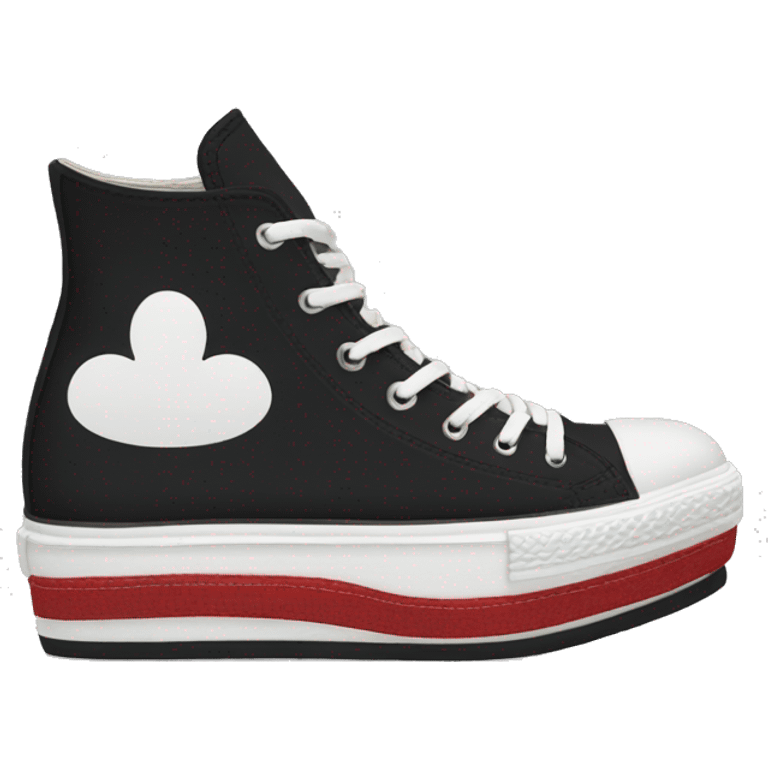 Black platform converse platform shoes emoji