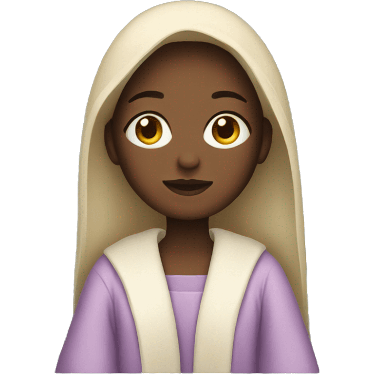 Girl with robe emoji