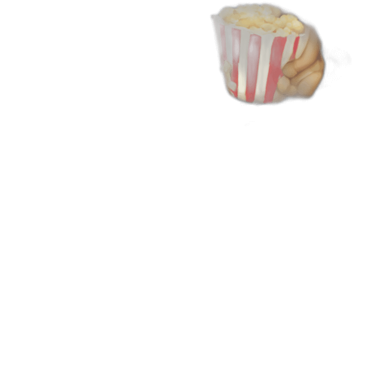 Cat eating popcorn emoji