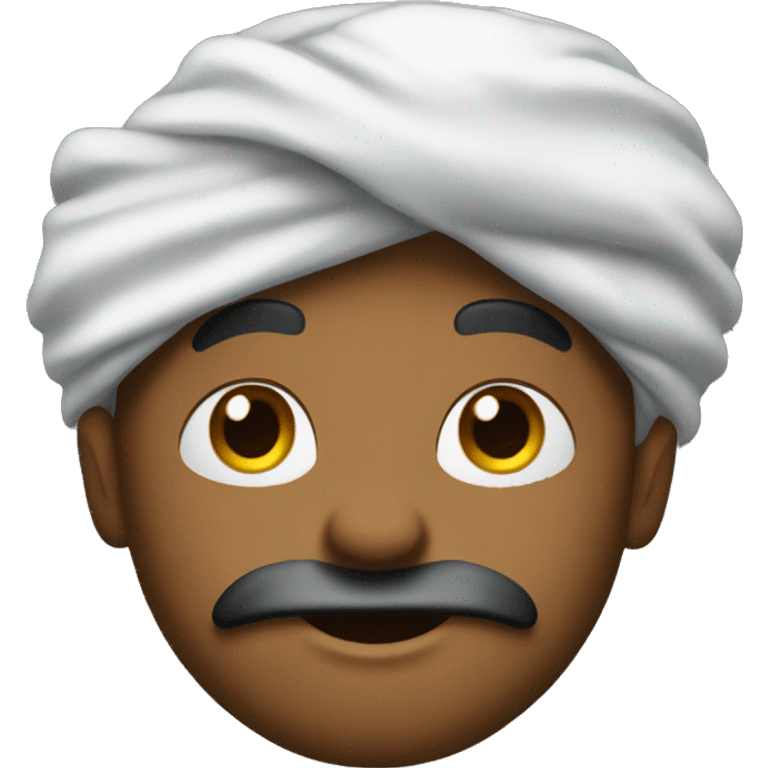 Emoji that resembles popular artist yeat with a black shaggy turban  emoji