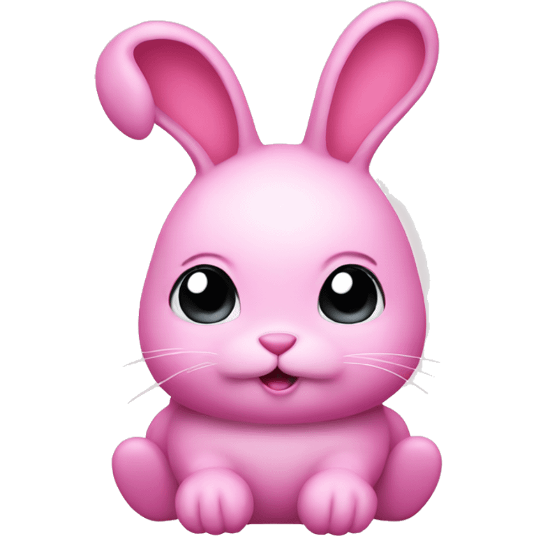 Pink bunny with pow emoji