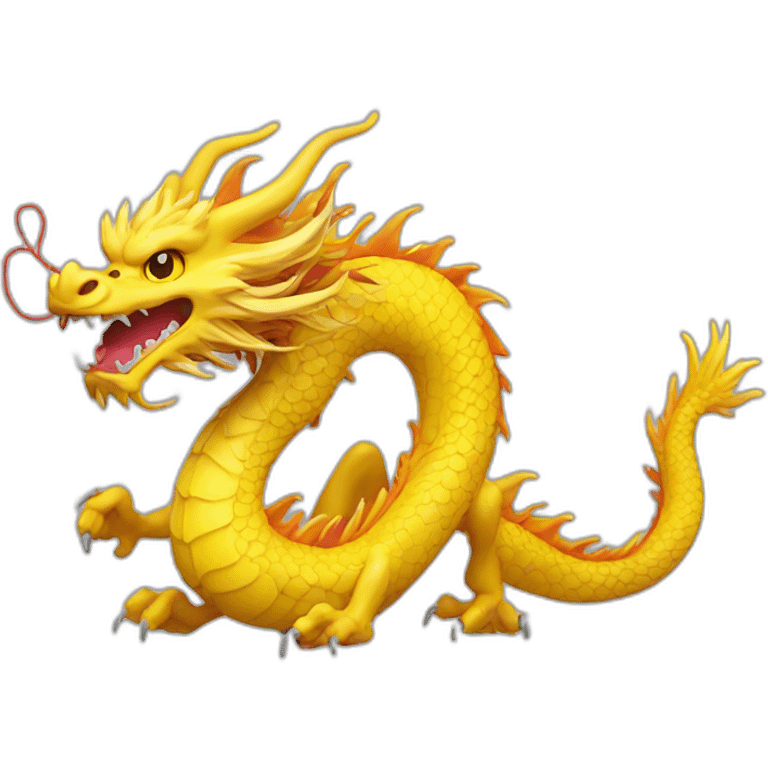 yellow Chinese dragon emoji