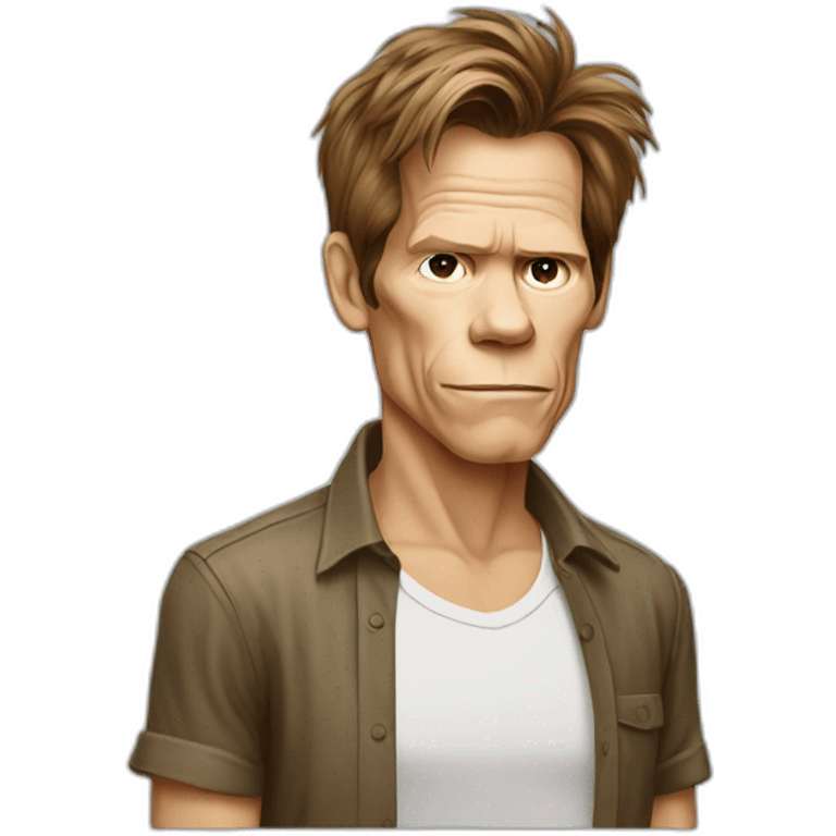 kevin-bacon cartoon wearing shirt emoji