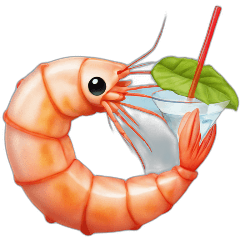 Shrimp with a cocktail  emoji