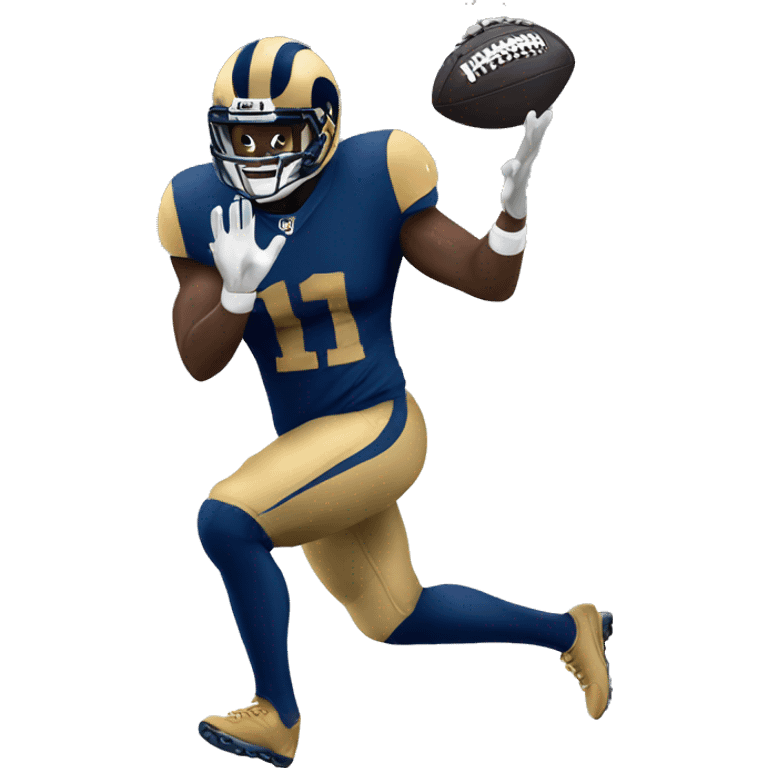 Rams football player celebrating  emoji