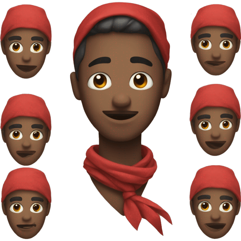 Guy with red bandana over his face emoji