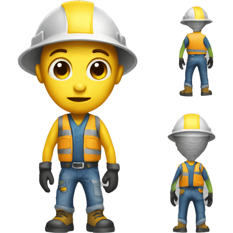 construction worker alien emoji