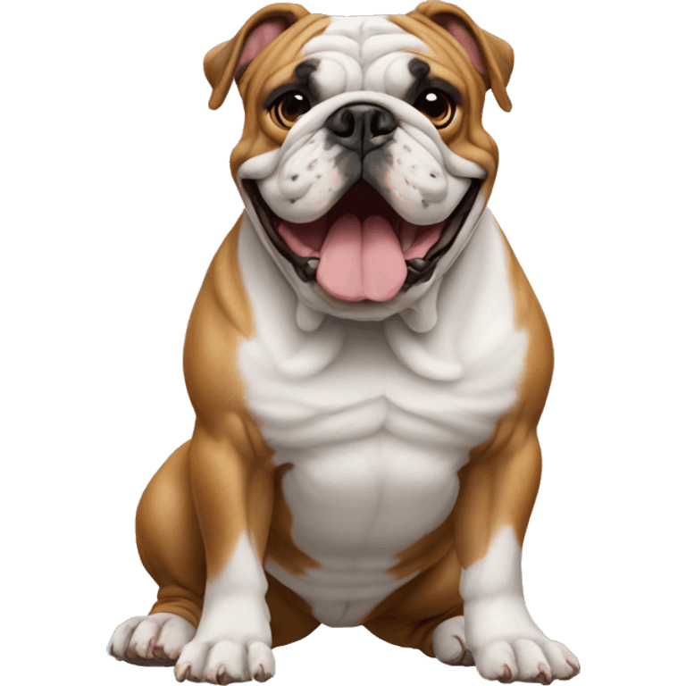 english bulldog on two legs emoji