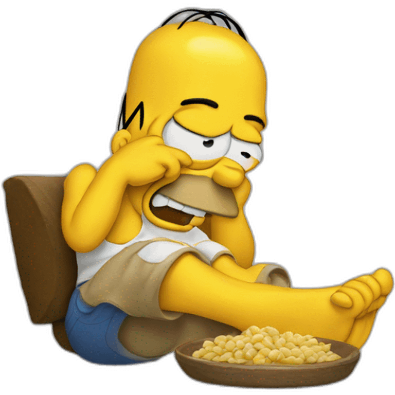 Homer eats his foot emoji